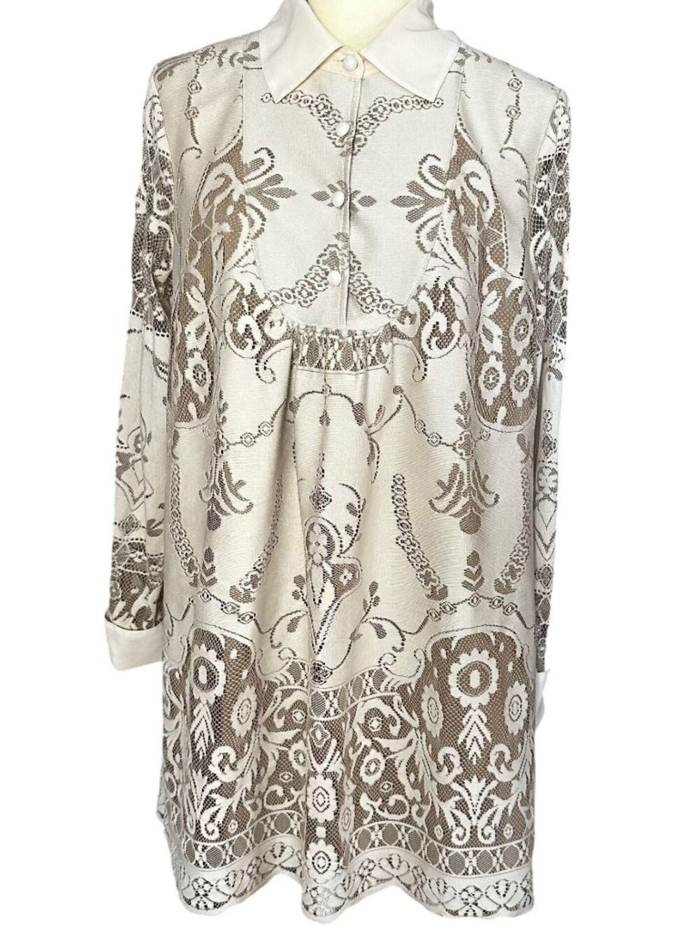 Anna Sui for Target Lace Babydoll Dress Medium Ivory Coquette 20th Anniversary